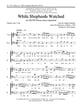 While Shepherds Watched SSATB choral sheet music cover